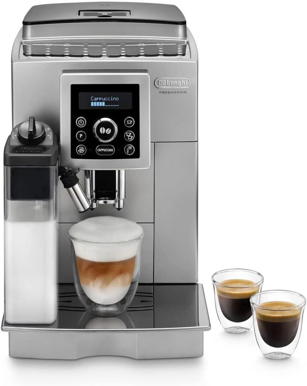 De'Longhi Kaffeevollautomat ECAM 23.466 23.466.S 2TassenFunktion, großer 1,8 l Wassertank,.S Perfetto mit LatteCrema Milchsystem, silber