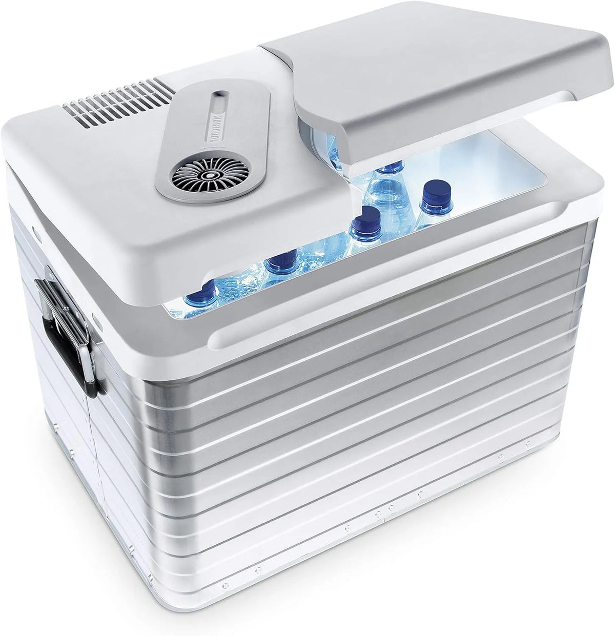 Kühlbox Q40 Mobicool AC/DC elektrische, Spannung 12V und 230V, Kühlt bis 18 °C unter Umgebungstemperatur, tragbar Alu für Auto, LKW, Wohnmobil
