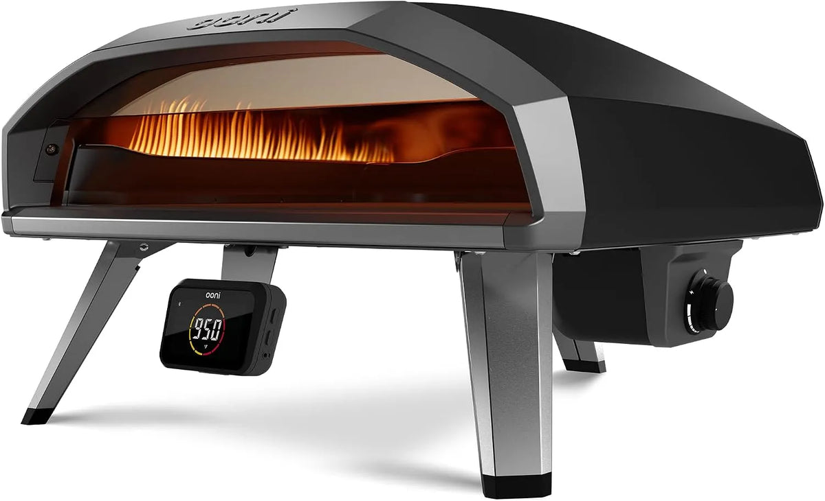 2 Pro 18' Gas Pizzaofen Ooni Koda, für Neapolitanische Pizza in 60 Sekunden, Schwarzgrau, Kompakt & Tragbarer Outdoor Pizza Ofen