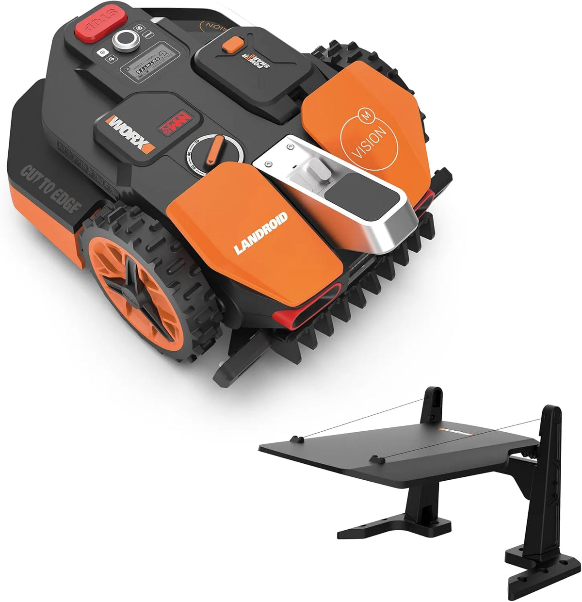 Worx Rasenmäher M800 WR208E.1 WA0825, aktive Hindernisvermeidung mit KI-Technologie, Landroid Vision Mähroboter für Gärten bis 800m²