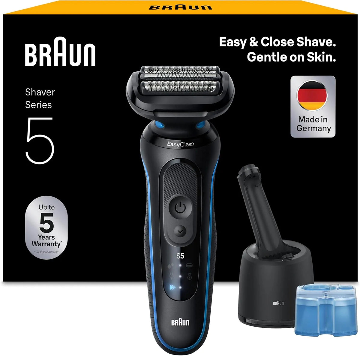 Braun Modell 52-B7000cc, Turbo und Standard Modus, Nass- und Trockenrasur, SmartCare Reinigungsstation, Made in Germany, Elektrorasierer, Wasserdicht