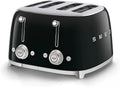 Smeg Modell TSF03BLEU, Toast 4x4, 4 Fächer für 4 Scheiben, 6 Stufen vergoldet, 2 Krümelbehälter, Leistung 2000W, Abtau- und Bagel- Funktion