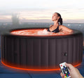 Whirlpool MSpa Aurora 204x204x70 cm 6-Schicht-Material, Aufblasbarer für 6 Personen mit 138 Massagedüsen, LED-Beleuchtung, UVC+ Desinfektion