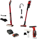 Einhell Staubsauger, Spannung 18 V, 1x 2,5 Ah Akku, 1x Ladegerät, Akku-Haushalt-Set Power X-Change, inklusive. Akku-Fensterreiniger
