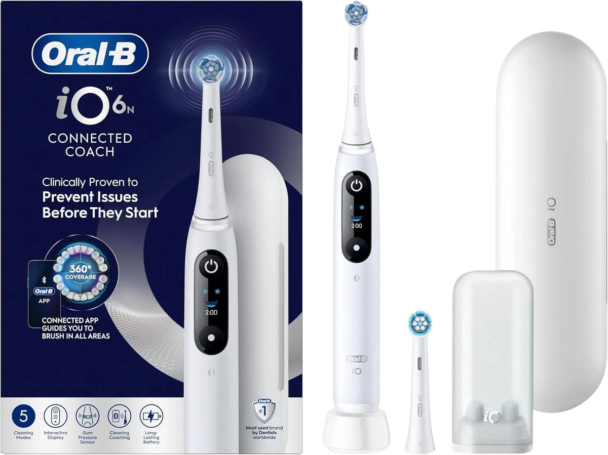 6N Elektrische Zahnbürste Oral-B iO, Weiß, Reiseetui