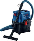 Bosch Nass-/Trockensauger GAS 15, Professional, 1.100 Watt, inklusive. 1x 3m Schlauch, 2 Stück, Rohre, Bodendüsen-Set, Krümmer, im Karton
