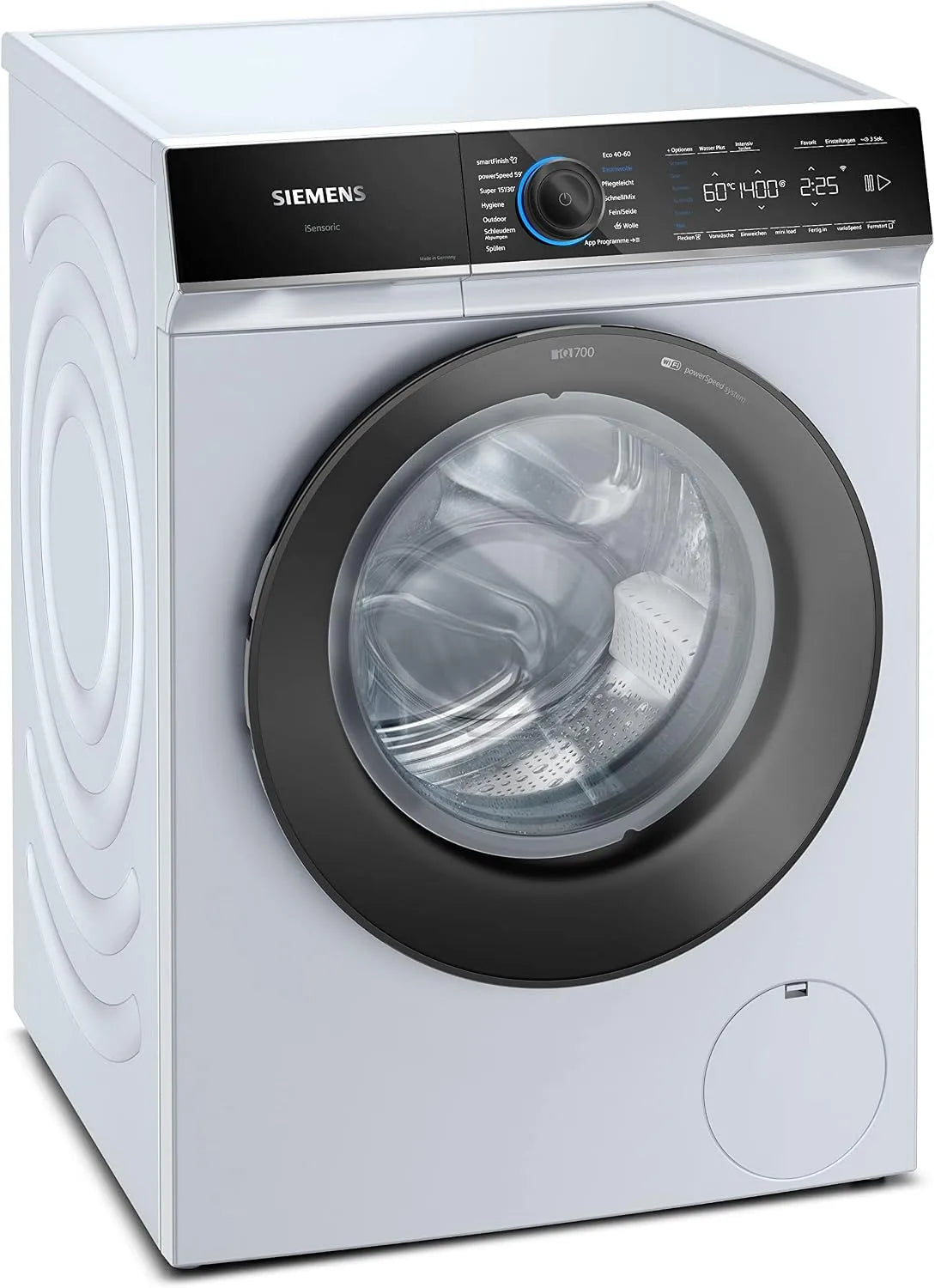 Siemens Waschmaschine WG54B2030 iQ700 1400, Frontbeladung mit 10kg Fassungsvermögen, Breite 60cm, UpM, speedPack XL, Antiflecken-System, Home Connect