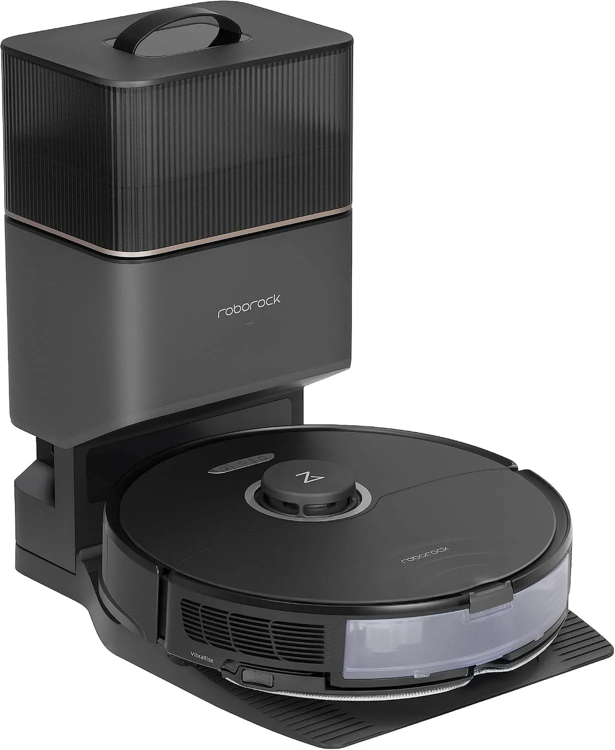 Roborock Modell 180min, S8+ Saug- & Wischroboter mit Absaugstation, Saugleistung 6000Pa, Fassungsvermögen 350ml Staub, Akkulaufzeit, DuoRoller, Schall