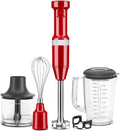KitchenAid Modell 5KHBV83EER, Fassungsvermögen 700 ml, Breite 20 cm, Leistung 180W, Stabmixer mit Zubehör, Variabler Geschwindigkeitsregler