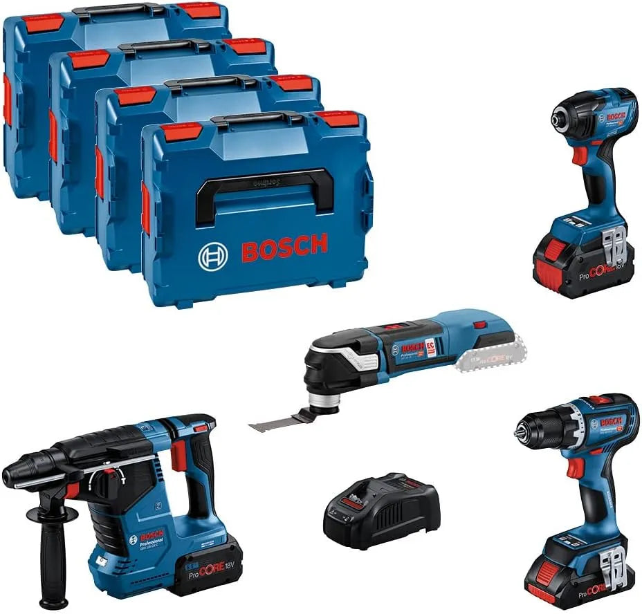 Bosch 18V-90 18V-210 18V-24, 2x Akku ProCORE 5.5Ah, Ladegerät GAL 1880 CV, L-BOXX