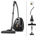 Rowenta Bodenstaubsauger RO6189, 400 Watt, 12 m Aktionsradius, kompaktes Design, in Schwarz, Fassungsvermögen 4,5 L Staubbeutel, inklusive. Zubehör