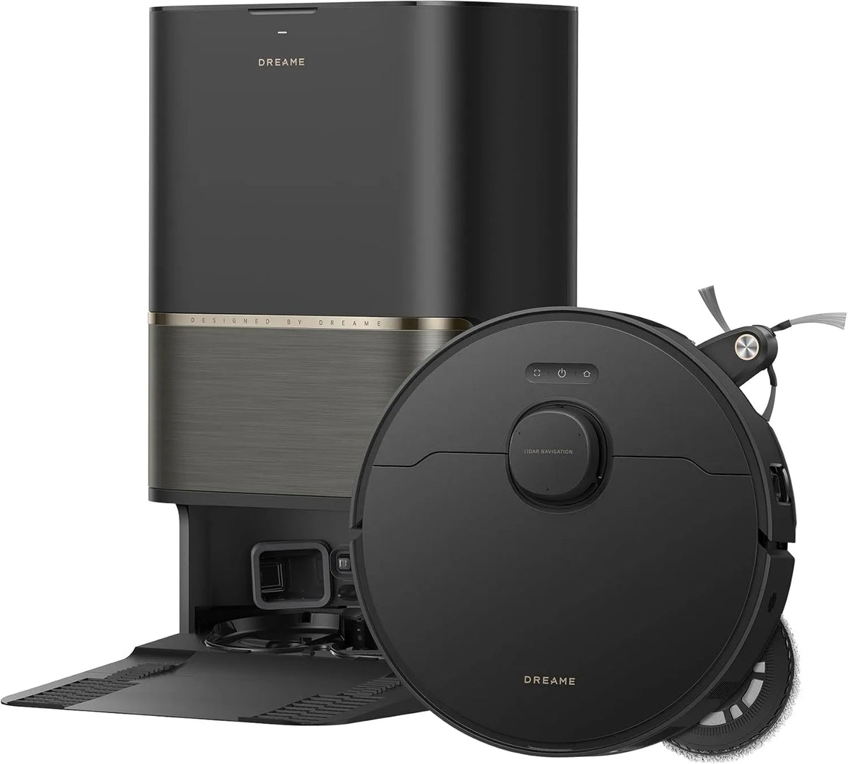 Dreame Saugroboter L50s, Pro Ultra mit Wischfunktion 100 Tage automatische Leerung, 30.000 Pa Saugkraft, Mopp-Selbstreinigung bei hoher Hitze