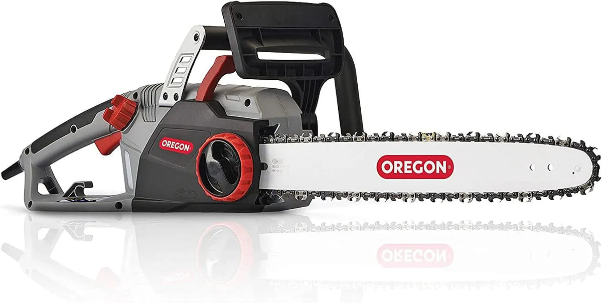 Motorsäge CS1500, Oregon 2400W kabelgebundene Elektro-Kettensäge mit 18 Zoll, Breite 45 cm, 3 Jahre, Führungsschiene, rückschlagarme, PowerSharp