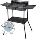 Grill 2in1, inklusive. Standfuß, Drinnen Balkon Tisch 2000W I Electric Grills Elektrische Tischgrills BBQ Balkongrill