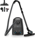 Staubsauger, hoogo B3+ Graphit mit Flipflop Bodendüse, Starke 850 W Saugleistung, Nur 74 dB, 3 L Fassungsvermögen, HEPA 14 Filter, 11 Meter Radius