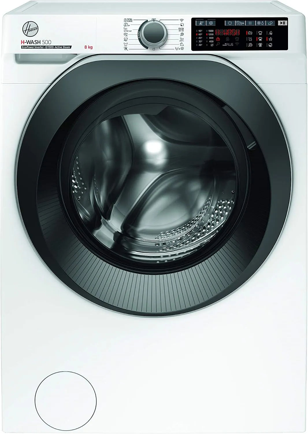 Hoover Waschmaschine H-WASH 500 HWQ 58AMBS 1500, Mengenautomatik Plus, Min., Aquastop, Gewicht 8kg, Eco-Power Inverter-Motor, WLAN