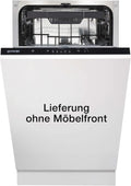 Gorenje Geschirrspüler GV 520 E10, Breite 45cm, 11 Maßgedecke, 3 Körbe, 5 Betriebsprogramme, Vollintegrierbarer, Eco Programm, Einbau, in Schwarz