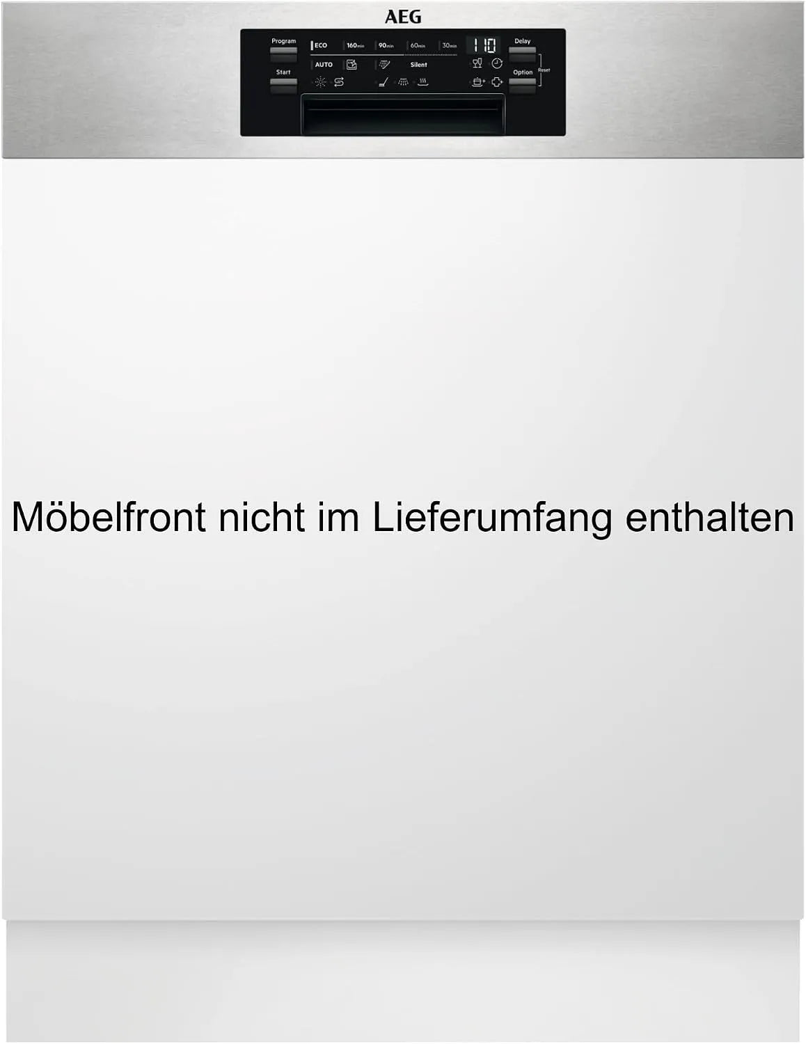 AEG Geschirrspüler 5000 FES7572APM, Teilintegrierter 60 cm, 44 dB, Spülmaschine Serie: AirDry Kein Nachtrocknen, 14 MG, Energieklasse B, ckschublade