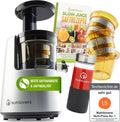 Entsafter NO.1 Nutrilovers, Frucht-Eis, Slow Juicer NUTRI-PRESS Testsieger Saftausbeute 3 Siebe Saft, Smoothie, BPA-Frei, Sehr leise