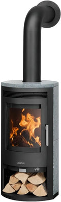 Kaminofen Justus |, Leistung 5,5 kW, Baltrum D 2.0, Speckstein, Stahl in Schwarz