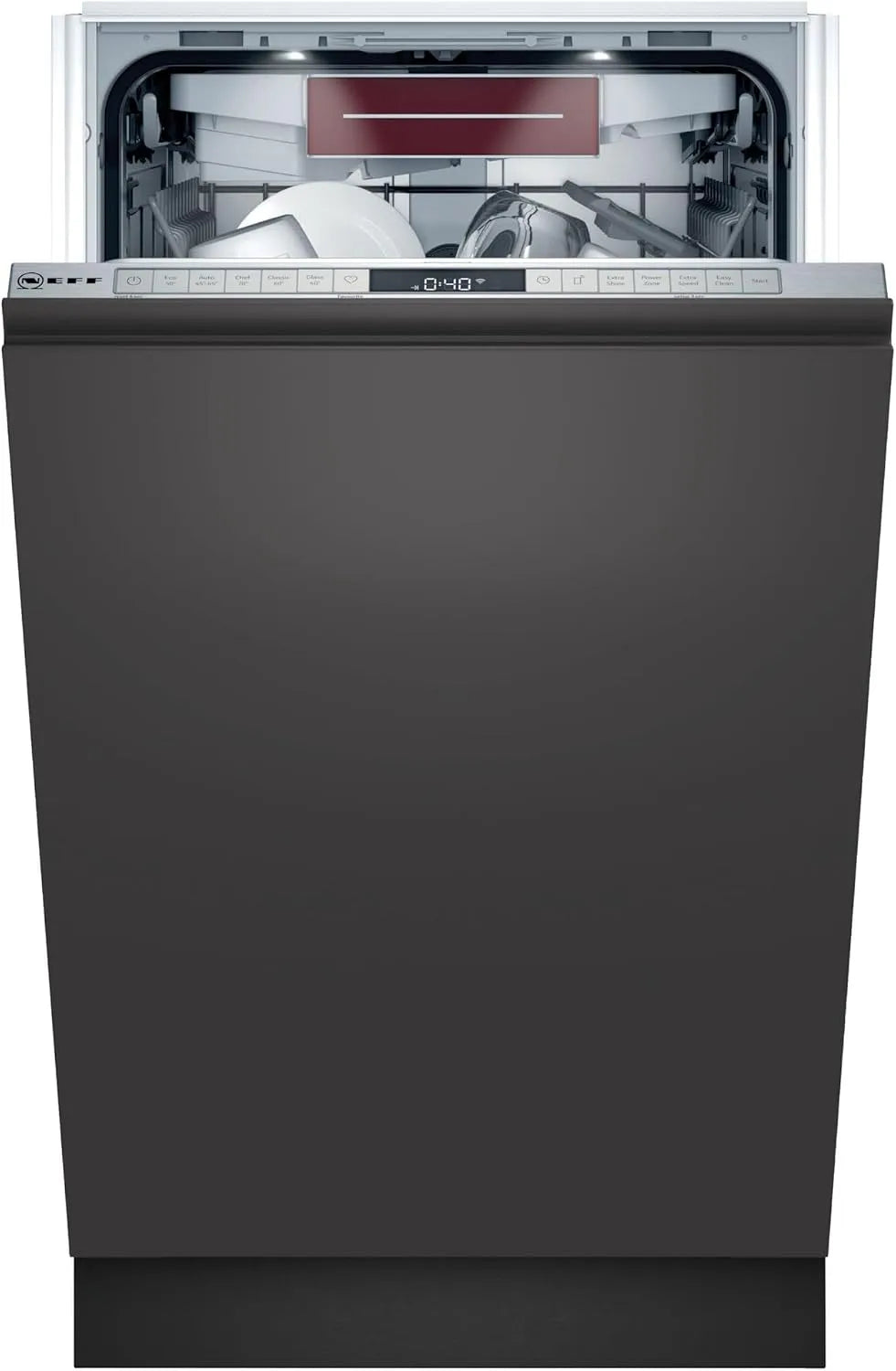 Neff Geschirrspüler S857ZMX09E, vollintegrierbar N 70, 45 cm, 6 Betriebsprogramme, Home Connect, TimeLight, Zeolith-Trocknen