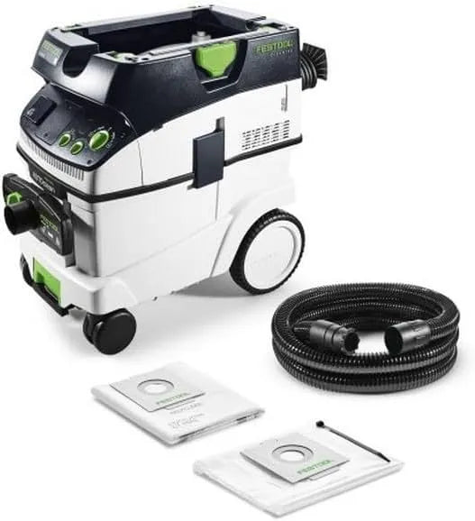AC-LHS CLEANTEC CTL 36 E Festool Absaugmobil, mit High Performance Hauptfilter, Saugschlauch knickfest, SELFCLEAN Filtersack, Entsorgungssack