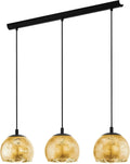 Modell Alabraccin E27 EGLO Hängelampe, Breite 78 cm, 3-flammige Pendelleuchte Esstisch, Esszimmerlampe hängend, Fassung