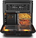 Heißluftfritteuse VDF130X Breville, Fassungsvermögen 11 l Air Fryer: Für mehr als 10 Personen, Leistung 2400 W, Halo Flexi, Digitale Doppelkammer