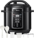 Midea Elektrischer Schnellkochtopf 9-in-1, 8L Multikocher 12 Voreinstellungen Instant, Joghurtbereiter, Slow Cooker, Dampfgarer, Edelstahl Innentopf