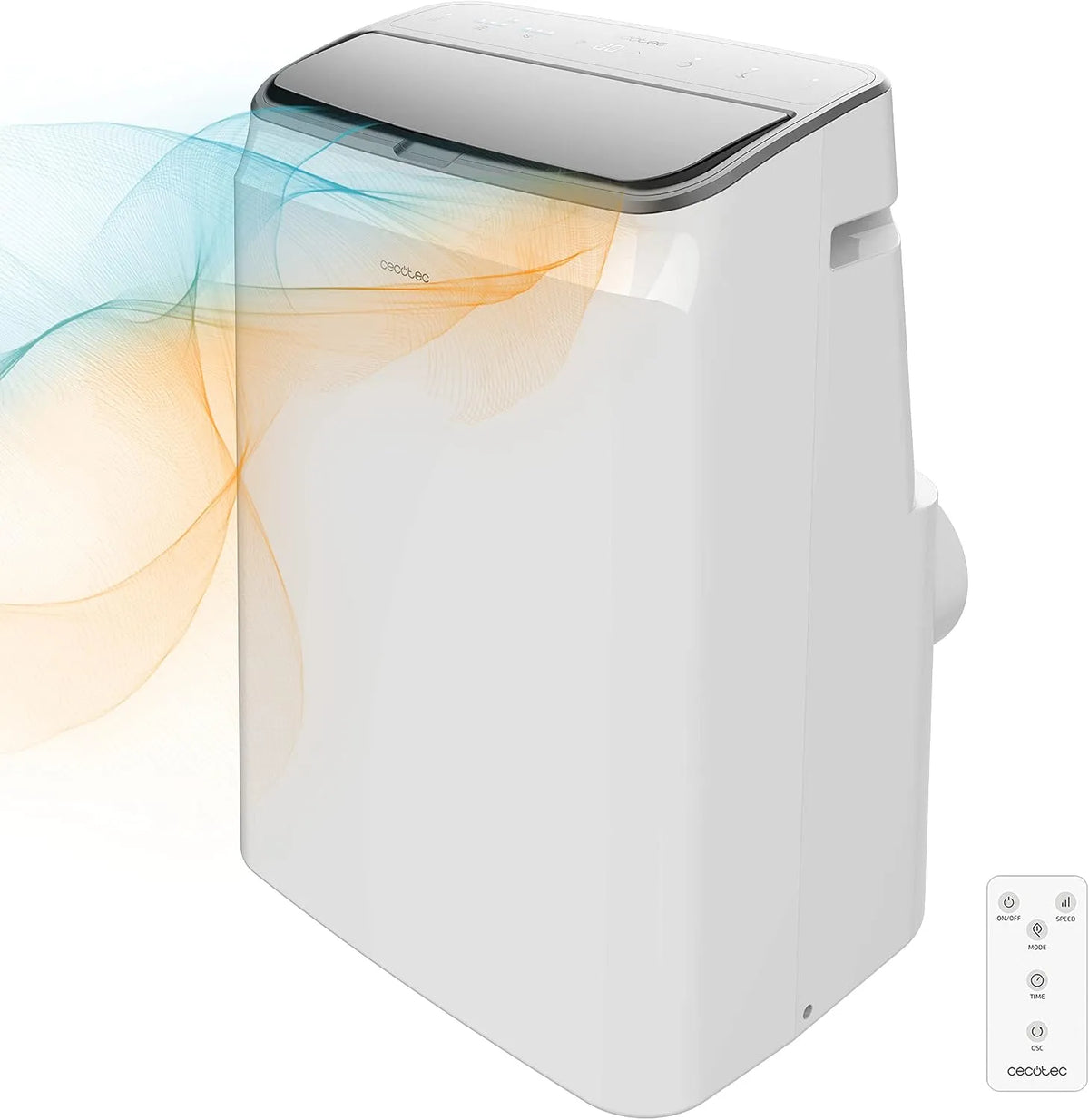 Cecotec Klimaanlage 14500, Mobile inklusive Fernbedienung und Force Clima Cold&Warm Wärmepumpe. 14000 BTU, 5 Modi, Reichweite 30 m2, LED-Anzeige