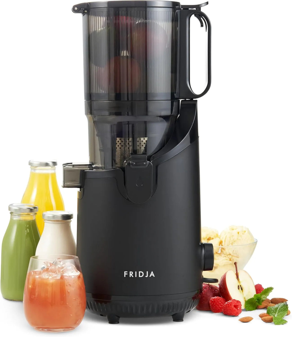 Entsafter, Saftpresse für ganze Früchte mit 135mm Öffnung und Rückwärts-Kau-Funktion, Leistung 250W, Gemüse und Obst, Spülmaschinenfest, BPA-Frei