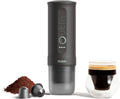 Espressomaschine OutIn Nano tragbar, Kaffeemaschine to go, 2 in 1 für gemahlenen kaffee und NS, akkubetrieben, für unterwegs oder Camping, kapseln