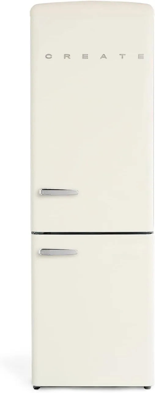 Kühlschrank, FRIDGE STYLANCE 330L, CREATE, Creme, Retro Vintage-Stil und Design